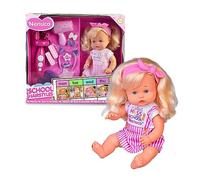 NENUCO - Peinaditos para el Cole, muñeco bebé Cuerpo Duro de 35 cm, de Pelo Rubio y Largo, para hacerle Peinados Diferentes, Muchos Accesorios como trenzador, Desde 2 años, Famosa (NFN60000)