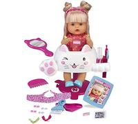 NENUCO Peluquería Purpurina - Muñeca Bebé peina y Corta el Pelo (Famosa 700015153)