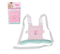 Nenuco, Portabebés, Portador/Mochila de Tela Rosa y Verde para Llevar de Paseo a tu muñeco bebé, con Asas Ajustables, para niños y niñas Desde 2 años de Edad, Desarrollo afectivo, Famosa (NFN37000)