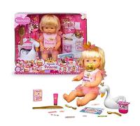 Nenuco - Princess, muñeco bebé con Pelo Rubio de 42 cm, Lleva Ropa y Corona de Princesa, 11 Funciones y 10 Accesorios de cuidados y comiditas para Jugar, +2 años, Famosa (NFN61000)