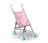 Nenuco - Sillita de Metal, Carrito de Paseo de Juguete de Color Rosa y Azul metálica, Plegable para Llevar a tu bebé Nenuco de Paseo y Jugar con los muñecos, a Partir de 3 años, Famosa (NFN31000)
