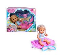 NENUCO - Sirenita, Muñeco Bebé con Cola de Sirena de Tela para Quitar y Poner, Juguete Divertido con Accesorios, Resistente al Agua, para Niños y Niñas Desde 2 Años, Famosa (NFN22000)