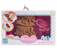 Nenuco - Zapatos con Flecos Estilo India y Diadema Rosa con Pluma (Famosa 700013503)