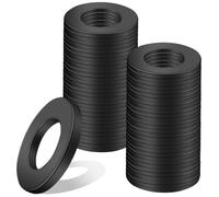 Nenull Arandelas planas M6 x 12 mm, color negro, 60 unidades, arandelas espaciadoras de carrocería, arandelas espaciadoras de acero al carbono, arandelas para reparaciones en el hogar, tornillos y