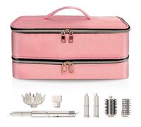 NENYX Funda de transporte de viaje resistente al agua de doble capa para secador de pelo, Shark Flexstyle/Dyson Airwrap y accesorios de peinado, rosa (solo bolsa), Rosado