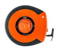 NEO 68-030 - Cinta métrica de 30 m de largo reforzada con fibra de vidrio de alta calidad. Cuerpo de plástico resistente con almohadillas antideslizantes que mantienen la firmeza