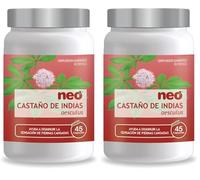 NEO | Castaño de Indias | 45 Cápsulas | Para Reducir el Dolor, Hinchazón, Hormigueo o Pesadez en las Piernas | A Base de Extracto Seco de Semillas de Castaño de Indias (Paquete de 2)