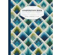 Neo Deco Composition Notebook - 110 College-Ruled Pages: Matte Softcover: Stylish floral art deco pattern in teal & navy - perfect for everyday writing