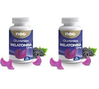 NEO - Gummies Melatonina 1,9 mg - Gominolas a base de Melatonina y Vitamina B6 Delicioso Sabor a Mora - Para dormir mejor (Paquete de 2)