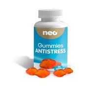 NEO - Melisa, Rodiola, Azafrán y Gaba - 36 Gummies - Bote 1 Mes - Favorecen la Relajación, el Descanso Óptimo y Reducir el Estrés - Antiestres Gummies