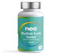 NEO - Multivitamínico - 120 Comprimidos - Para 2 Meses - Bacopa, Vitaminas y Minerales - Ayuda Memoria y Rendimiento Cognitivo - Multivit Forte Senior