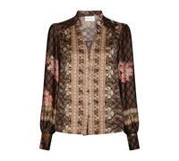 Neo Noir - Blusa Massima con Borde Botánico - Blouses & Shirts - Mujer - Marrón - S -