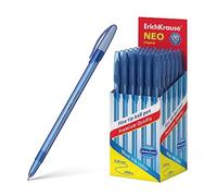 Neo Original - Bolígrafo (0,26 mm, 50 unidades, escritura fácil y suave, forma delgada, accesorios de escritorio, 50 unidades), color azul