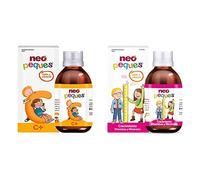 NEO PEQUES C + Complemento alimenticio con vitamina C y zinc, 150 ml + Jarabe Infantil Crecimiento 150 ml, Marrón (159440.2)