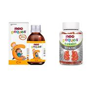 NEO PEQUES C + Complemento alimenticio con vitamina C y zinc + | Vitazinc | Nuevas Golosinas Blandas | A Base De Vitaminas Y Zinc | Caramelos Masticables Infantiles Con Delicioso Sabor A Fresa