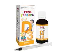 NEO PEQUES D3 + K2 - Jarabe Infantil con Vitamina D3 y Vitamina K2 - Apoyo a Huesos, Dientes y Sistema Inmunitario - A partir de 6 meses - 30 ml