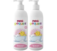 Neo Peques - Gel de Ducha y Champú para Niños con Aloe Vera - Ideal para la Piel y el Cabello - Fórmula suave - No Irrita los Ojos - 400 ml (Paquete de 2)
