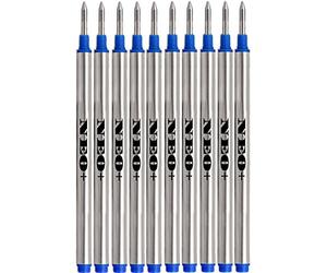 NEO+ Recambios de bolígrafo Compatible con Mont Blanc bolígrafos Rollerball de líneas: Solitaire, Noblesse, Generation, Scent, Bohème, Classic y StarWalker, Jinhao, Gullor Rollerball (10 TINTA AZUL)