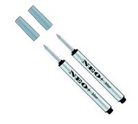 NEO+ Recambios para mini bolígrafo Rollerball, juego de 2 en tinta azul