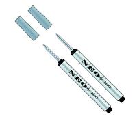NEO+ Recambios para mini bolígrafo Rollerball, juego de 2 en tinta negra