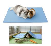 NEO SOLVO Alfombra de Juegos de vellón para Conejillo de Indias y Conejo: Todo en uno: Manta, túnel Gigante, casa, cojín y Cama - 70 cm x 105 cm - Azul