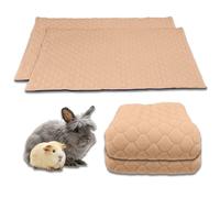 NEO SOLVO Alfombra Polar reemplaza la Arena para Conejillos de Indias y Conejos - 60cm x 120cm - Verde - Set de 2