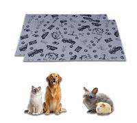 NEO SOLVO - Juego de 2 alfombrillas absorbentes y antideslizantes, color gris con motivos - Jaula - 60 x 120 cm