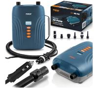 Neo-Sport Bomba de Aire eléctrica de 12 V para Sup, colchón de Aire y Bote Inflable - Bomba de 20 PSI Sup con Doble Motor, Parada automática, 6 adaptadores y función de desinflado