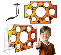 Neo-Sport Portería de fútbol con Agujeros para Disparar, Impermeable, 215 x 150 cm, Color Naranja