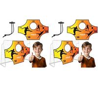 Neo-Sport Portería de fútbol de 180 x 120 cm, con Agujeros para Disparos, Resistente al Agua, Color Naranja (Paquete de 2)