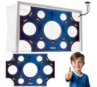 Neo-Sport Portería de fútbol de 300 x 200 cm, con Agujeros para Disparos, Resistente al Agua, Color Azul