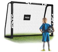 Neo-Sport Portería de fútbol para niños y Adultos, con Funda Protectora, 180 x 120 x 60 cm, Color Negro y Blanco