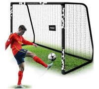 Neo-Sport Portería de fútbol para niños y Adultos, con Funda Protectora, 300 x 200 x 120 cm, Color Negro y Blanco