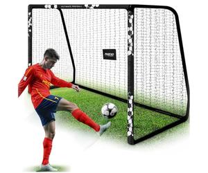 Neo-Sport Portería de fútbol para niños y Adultos, con Funda Protectora, 300 x 200 x 120 cm, Color Negro y Blanco