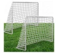 Neo-Sport Porterías de fútbol Infantiles para jardín y Parque, Juego de 2 Unidades, 183 x 122 cm para Juego y Entrenamiento, Marco de Acero con Red y 8 Anclajes de Tierra, Montaje sin Herramientas