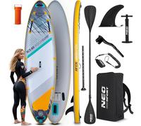 Neo-Sport Tabla de Sup Inflable - 320 cm - Kit de Accesorios - Bomba de Mano Remo Mochila - Aquasurf 10.6