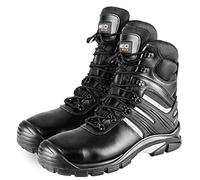 NEO TOOLS Botas altas de trabajo, clase S3 SRC, piel de poliuretano, tela Oxford, bucles metálicos, elementos reflectantes (EU_footwear_size_system, adulto, numeric, medio, numeric_43)