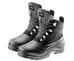 NEO TOOLS Botas de trabajo de invierno, forro polar, botas de trabajo, botas de nieve, botas de invierno, Negro, 41 EU