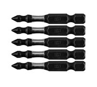NEO TOOLS Brocas de impacto de acero resistente S2 Brocas para Destornillador y Taper - Puntas Juego de brocas - Longitud de la broca 50 mm - Número de Piezas 5 Piezas - Puntas PH SL y T (50 mm, PH1-5