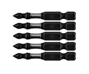 NEO TOOLS Brocas de impacto de acero resistente S2 Brocas para Destornillador y Taper - Puntas Juego de brocas - Longitud de la broca 50 mm - Número de Piezas 5 Piezas - Puntas PH SL y T (50 mm, PH1-5