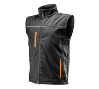 NEO TOOLS Chaleco de trabajo softshell, tejido impermeable y transpirable, circulación de aire y resistencia al agua, cordón ajustable en la cintura,