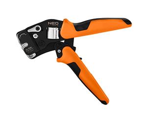 NEO TOOLS Crimpadora para prensar férulas de cable, acero CRV, longitud 230 mm, autoajustable 0,08-16 mm2, AWG 26-5, mango de 2 componentes TPR + ABS, tamaño caja de engranajes manuales, conexión de