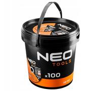 NEO TOOLS Discos de corte Ø 125 x 1 x 22,23 mm, 100 unidades, acero inoxidable y acero inoxidable, disco flexible para amoladora angular, disco de desbaste, máx. 12 200 rpm - 80 m/s