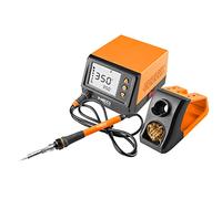NEO TOOLS Estación de soldadura, potencia 60 W, regulación de temperatura de 180 - 480 °C, precisión +/- 2 °C, pantalla LCD, función de apagado automático, protección por contraseña, soldador
