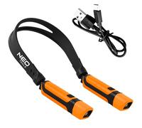 NEO TOOLS Lámpara de cuello LED portátil de 300 lúmenes, incluye cable USB, linternas extraíbles, lámpara de lectura para el cuello, luz de inspección LED, lámpara de cuello para mecánicos de