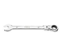 NEO TOOLS Llave de carraca articulada de acero CrV, tamaño 8-32 mm, llave combinada (tamaño 27 mm)