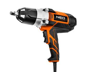 NEO TOOLS Llave de impacto eléctrica de 1020 W, 950 Nm, par máximo 950 Nm, potencia 1020 W, forro de 1/2", velocidad de rotación 2600 rpm, incluye 4 llaves de vaso 17, 19, 21, 22 mm