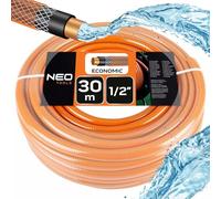 NEO TOOLS Manguera de jardín económica de 4 capas, 1/2 "o 3/4" | PVC reforzado con tejido cruzado de poliéster | diferentes modelos