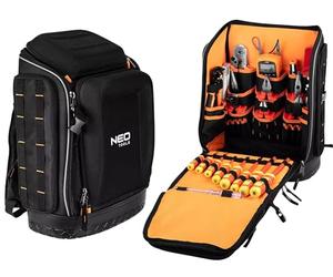 NEO TOOLS - Mochila de herramientas para electricista, 31 piezas, con herramientas para electricista, 26 bolsillos, kit de herramientas eléctricas móviles y duraderas, en mochila, 01-313