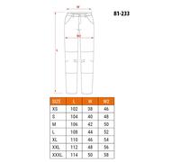 NEO TOOLS Pantalones de trabajo de 5 bolsillos vaquero, negro, 98% algodón, 2% elastano, bolsillos multifuncionales, uso cómodo en la entrepierna y debajo de la rodilla, rodilla perfilada, tallas
